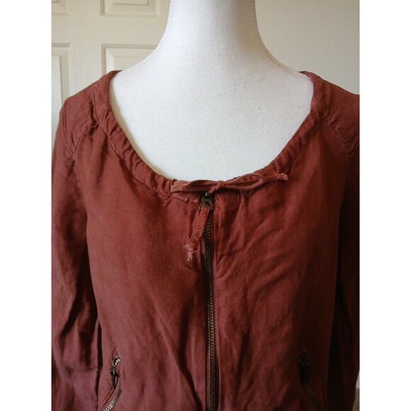 Lucky Brand Womens Henna Linen Jacket Size Small Sweater - Picture 7 of 16